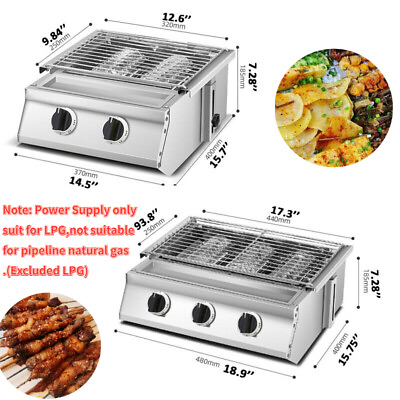 #ad New Outdoor Smokeless Picnic Party BBQ Grill LPG Gas 2 3 Burners Barbeque Cooker $175.98