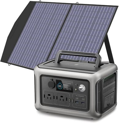#ad ALLPOWERS 600W R600 Portable Power Station Lifepo4 battery with100W Solar Panel $299.99