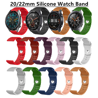 #ad Silicone Sports Band Strap For Samsung Galaxy Watch 3 4 5 6 40 44 46mm 20 22mm AU $7.99