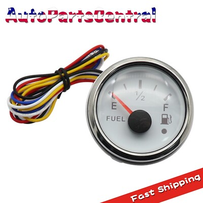 #ad 2quot; 52MM Universal Gas Fuel Level Gauge Red LED For Marine Boat Car 240 33ohms US $15.99