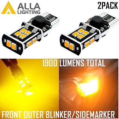 #ad Alla Lighting 14 LED Front Outer Turn Signal Light BulbSide Blinker Lamp Yellow $12.99