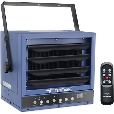 #ad Tempware Electric Garage Heater 7500 Watt Digital Fan forced Ceiling Mount Shop $148.99