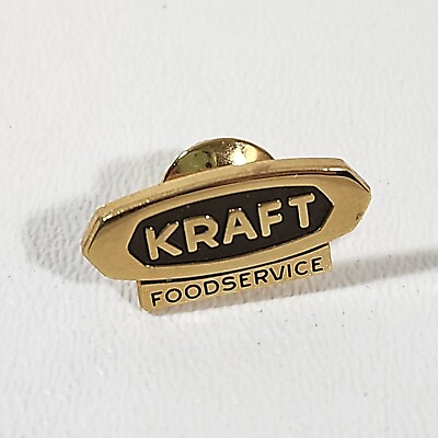 #ad Kraft Food Service Employee Service Award Lapel Pin Gold Color Metal Tie Tack $14.99