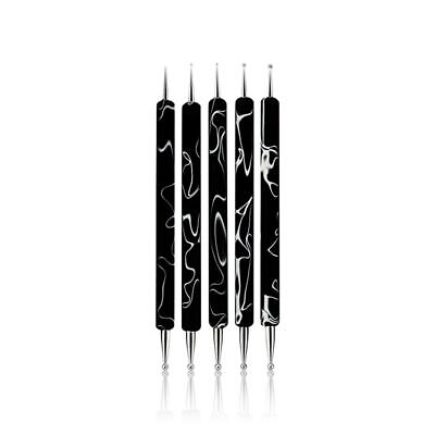 #ad 5 Pcs Set Double ended Nail Art Dotting Pens Nail Art Design Dotting Painting... $11.97