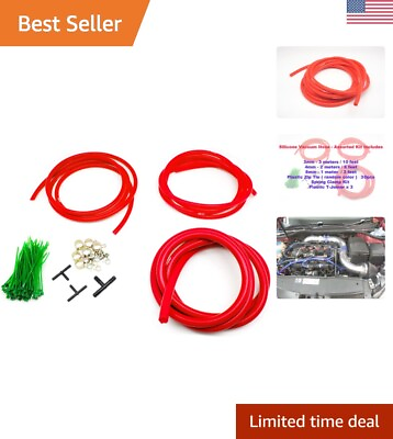 #ad Red Silicone Vacuum Hose Dress Up Kit Compatible with Various Vehicle Makes... $69.99