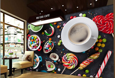 #ad 3D Rainbow Sugar ZHUA7230 Wallpaper Wall Murals Removable Self adhesive Amy AU $249.99