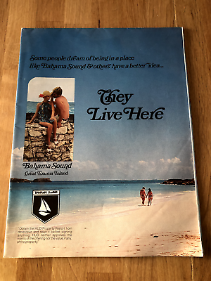 #ad vintage bahama sound fold out brochure property GBP 24.99