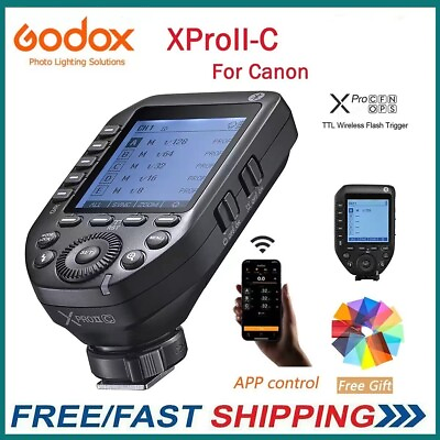 #ad Godox XProII C XPro II TTL Wireless Flash Trigger Transmitter for Canon Cameras $86.99