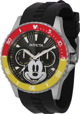 #ad Invicta Disney Mickey Black 42265 Quartz 40Mm Black Silicone Unisex Watch $79.45