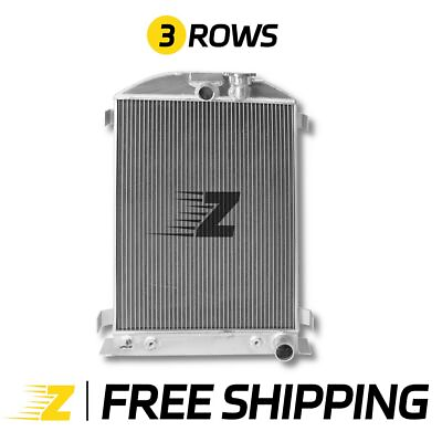 #ad Aluminum Radiator for Ford Chevy V8 Engine Swap 28quot; High w Cooler etc 1935 1936 $149.99