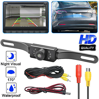 #ad #ad 170° Car Rear View Reverse Backup Parking Camera HD Night Vision Waterproof 7LED $8.99