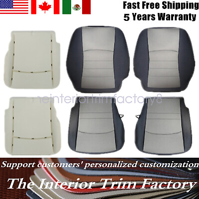 #ad For Dodge Ram 2009 2012 Driver amp; Passenger Side Seat Cover amp; Foam Cushion Gray $168.15