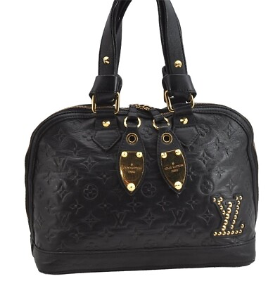 #ad Authentic Louis Vuitton Monogram Double Jeu Neo Alma Hand Bag M40286 Black 7234I $1490.00
