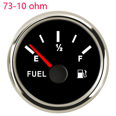 #ad 52MM 73 10 ohms Black Fuel Level Gauge for Car Truck Marine UTV 12 24V USA STOCK $24.65