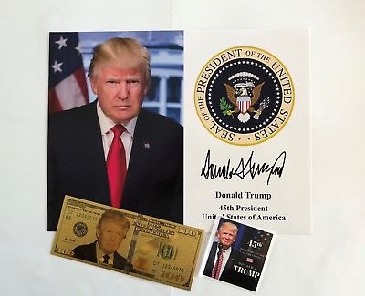 #ad President Donald Trump 8 1 2quot; x 11 on Card Stock...Photo Portrait Picture $100 $17.95