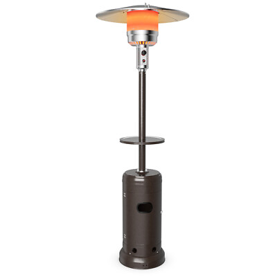 #ad Costway 87 inches Tall Patio Propane Heater 48000 BTU W Table amp; Wheels Bronze $169.99