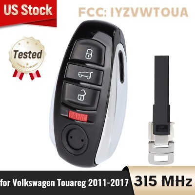 #ad Unlocked for Volkswagen Touareg 2011 2017 Smart Remote Key Fob IYZVWTOUA 315MHz $25.28