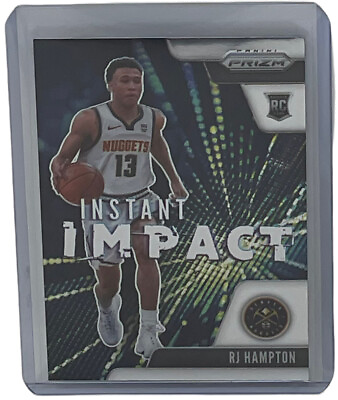 #ad RJ Hampton 2020 21 Panini Prizm Rookie Instant Impact Card Denver Nuggets #10 $4.99