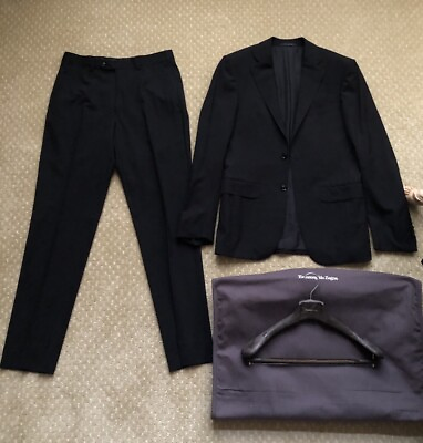 #ad Ermenegildo Zegna BESPOKE ATELIER Midnight Blue Trofeo Wool Suit Su Misura 38 31 $945.00