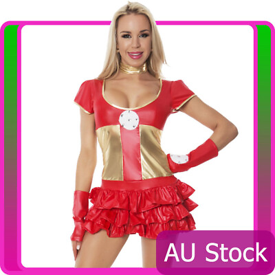 #ad Ladies Wonder Woman Super Hero Fancy Dress Halloween Superhero Costume AU $22.32