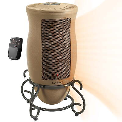 #ad 16quot; 1500W Designer Series Ceramic Electric Space Heater with Remote Beige New $22.95