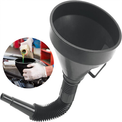#ad Angled Funnel with Filter for Car Van Oil Coolant Fuel Restricted Access Tool $7.99