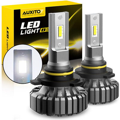 #ad CANBUS Error Free 9012 LED AUXITO White White Headlight High Low Beam 30000LM X2 $29.99