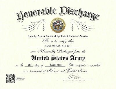 #ad Honorable Discharge Certificate w DD214 Military United States USA Vet $39.95