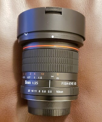 #ad HD ASPHERICAL 8mm f 3.5 Fisheye Lens 16K HIGH R $75.00