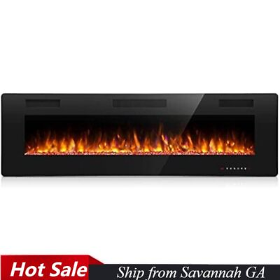 #ad Electric Fireplace 36#x27;#x27; Recessed amp; Wall Mounted Heater Thin Remote GA31405 $144.99