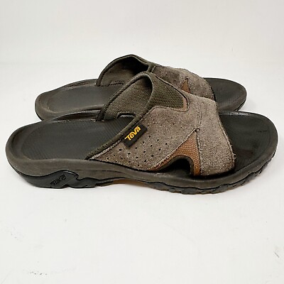 #ad TEVA Men’s Brown Suede KATAVI 2 Slip On Slide Sandals Shoes Outdoors Size 11 $25.00