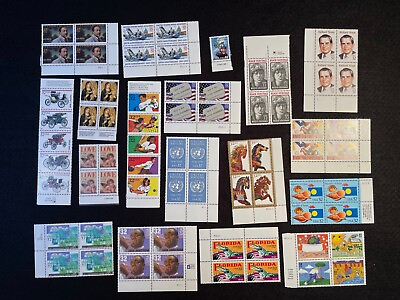 #ad PARTIAL US Stamps 1995 Commemorative Year Set with MNH Plate Blocks $8.00