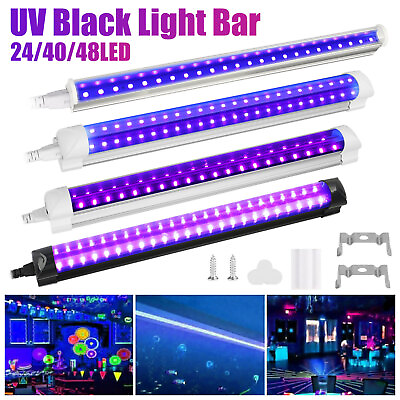 #ad 48 40 24LED UV Black Light Bar Fixtures Ultraviolet USB Strip Lamp DJ Party Club $14.98