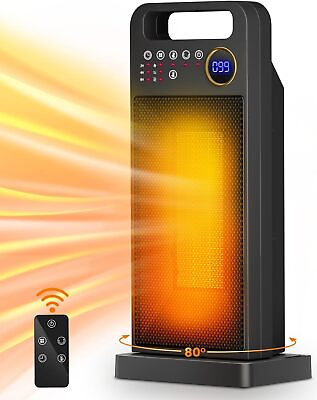 #ad #ad Space Heaters for Indoor Use Merloly Portable Heater 80° Oscillating 5 Modes $54.89