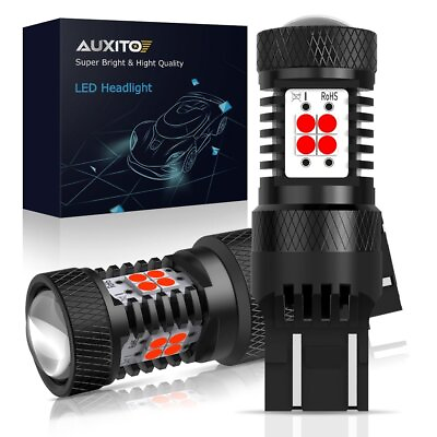 #ad AUXITO 7443 Red LED Bulb Brake Tail Stop Parking Light 7444 7440 T20 Bright Lamp $17.99