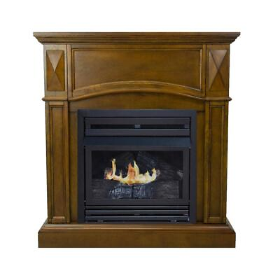 #ad Pleasant Hearth Gas Fireplace 36quot; 20000 BTUCompact Convertible Ventless Brown $1010.12