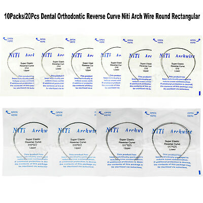 #ad 10Packs 20Pcs Dental Orthodontic Reverse Curve Niti Arch Wire Round Rectangular $17.49