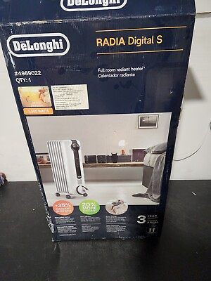#ad DeLonghi #TRLS0715ELWH Radia Digital S Full Room 1500W Radiant Heater $67.00