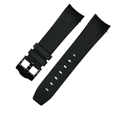 #ad 22MM Black FKM Rubber Strap for Seiko SKX SRPD 5KX with Black Hardware $44.99