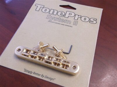 #ad NEW Tone Pros TP6 G Standard Nashville Tunematic Bridge GOLD $58.56