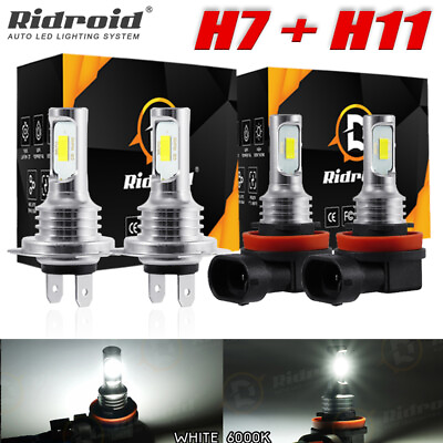 #ad LED H7 H9 Headlight White Bulbs Light for Suzuki GSXR600 750 2006 2007 2011 2019 $20.75