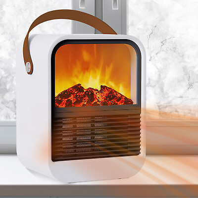 1500W Electric Fireplace Space Heater Realistic Burning Flame 3S Fast Heating $40.68