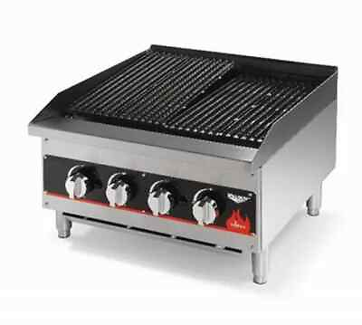 #ad Vollrath 407302 24quot; Nat Gas Lava Rock Radiant Charbroiler w Angle Adaptor $1340.40