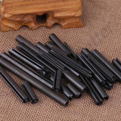 #ad Roll Pin Steel Split Spring Black 65Mn Steel Pins Sel lok Pin Φ1.5mm Φ12mm $3.55
