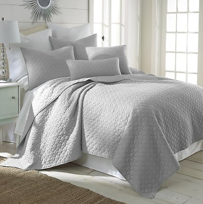 #ad #ad MIDWEST NENA SOLID CLOSOUT QUILT BEDDING BEDSPREAD COVERLET PILLOW CASES SET $27.20