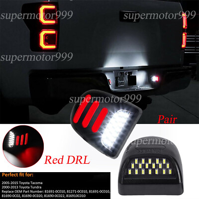 #ad RED OLED TUBE LED License Plate Light Rear Bumper Lamp Fit Toyota Tundra Tacoma $9.96