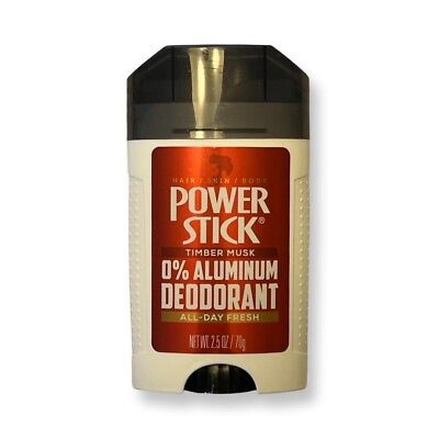 #ad 3x Power Stick 0% Alumunum Timber Musk Deodorant 2.5 oz $12.99