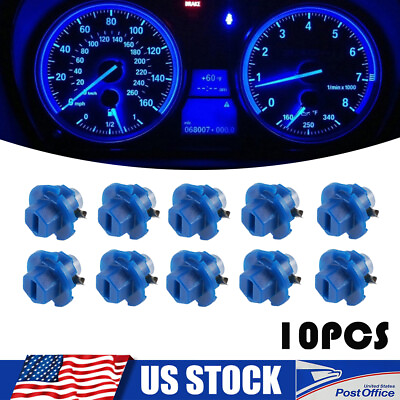 #ad 10x T5 B8.4D Blue LED Instrument Panel Dash Light Bulbs Fits VW For Passat 01 05 $11.99
