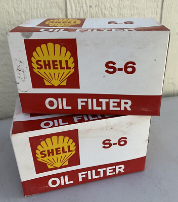 #ad S 6 SHELL OIL FILTER VINTAGE NOS REPLACEMENT TRUCK CAR PARTS MOTOR LOT OF 2 $27.67
