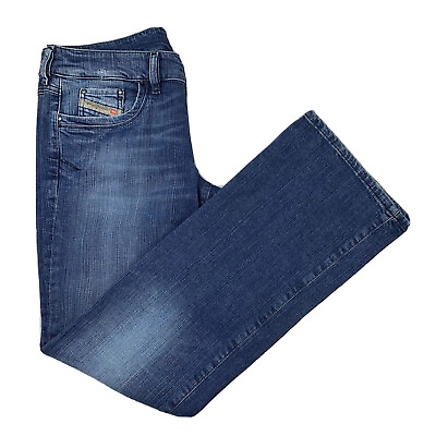 #ad Mens 34 x 32 Diesel Ronhar Distressed Mid Wash Boot Cut Denim Jeans $59.95